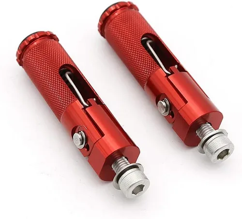 Miniatura 6 de 0.315 in Billet motocicleta plegable Rearsets reposapiés Estriberas Estriberas Pedal universal para YZF R1 R6 R125 R3 R25 MT07 MT-07 MT09 MT-09 FZ09