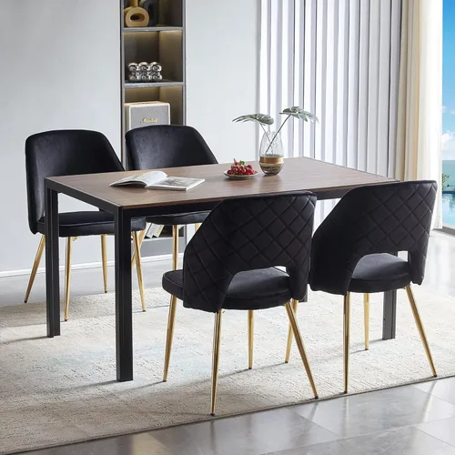 Miniatura 22 de Homedot Juego de 2 sillas de comedor, sillas de cocina modernas para el hogar, silla tapizada para sala de estar, silla lateral única con respaldo