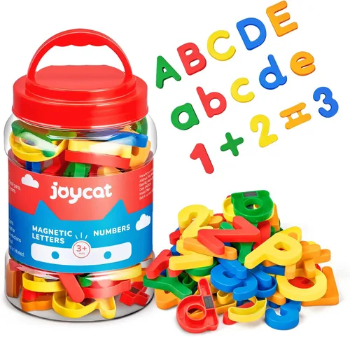 JoyCat 78 piezas de letras magnéticas con números del alfabeto, imanes para nevera, ABC 123, aprendizaje educativo preescolar, juego de juguetes