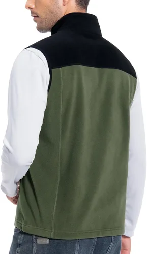 Miniatura 2 de Pioneer Camp Chaleco de forro polar con cremallera completa para hombre, casual, ligero, sin mangas, con 5 bolsillos, chaqueta de invierno suave