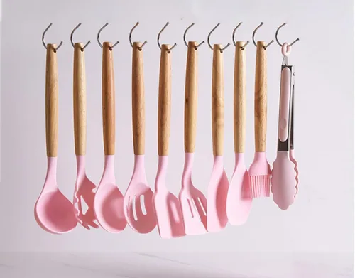 Miniatura 5 de Juego de utensilios de cocina y cuchillos de 19 piezas - incluye: 9 utensilios de cocina de silicona - 5 cuchillos de chef afilados de acero