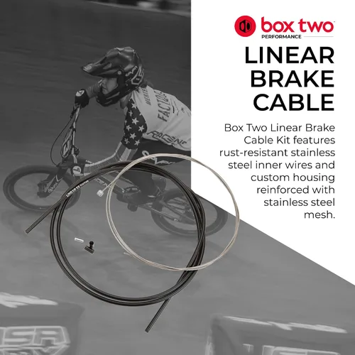Miniatura 3 de Box Kit de carcasa de cable de freno de bicicleta lineal con 1 juego de línea de freno de bicicleta, 1 carcasa de cable de bicicleta con 2 tapas