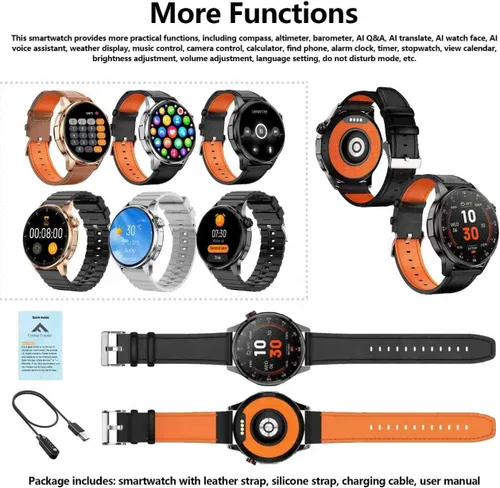 Miniatura 8 de Reloj inteligente para hombre con GPS integrado (respuesta/hacer llamadas/texto), reloj inteligente AI de 1.46 pulgadas para teléfonos