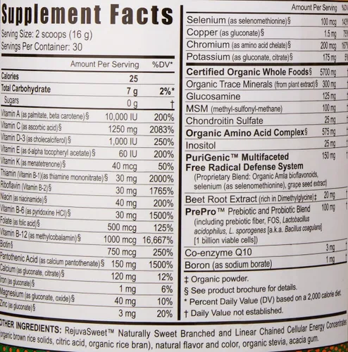 Miniatura 5 de Youngevity Beyond Tangy Tangerine 2.0 Citrus Peach Fusion Complejo multivitamínico y mineral, hecho con alimentos naturales y integrales, 8,000 ORAC