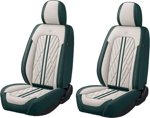 Miniatura 19 de Juego de fundas de asiento de automóvil de cuero nappa impermeables y transpirables de ajuste universal, cojín protector para vehículo automotriz