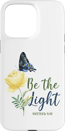 Miniatura 31 de Bible Verse Butterfly Flower Be The Light Matthew 5:14 Case for iPhone 16