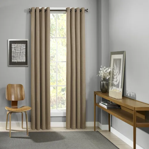 Miniatura 8 de ECLIPSE Cortinas opacas para dormitorio, 52 x 95 pulgadas, aislamiento térmico, panel individual con ojales, tratamiento de ventana, sala de estar