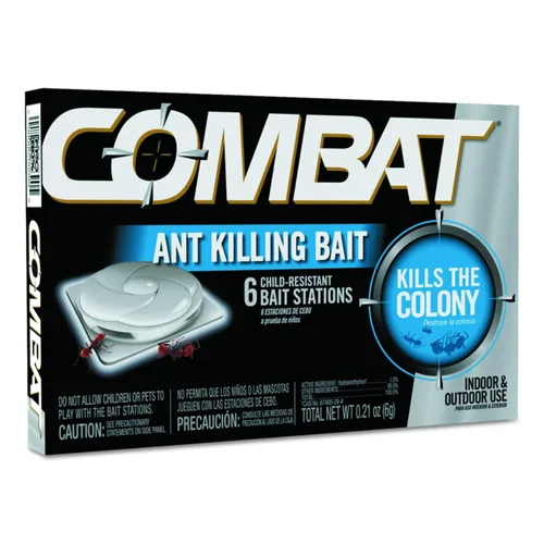 Combat 45901CT Combat - Sistema de matanza de hormigas, resistente a los niños, mata a la reina y la colonia, 6 por caja (caja de 12 cajas)