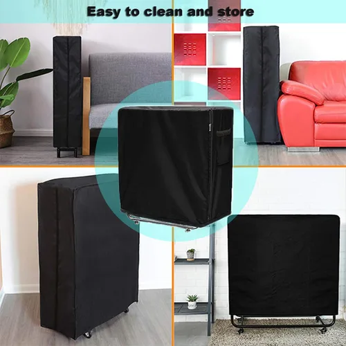 Miniatura 5 de Funda de almacenamiento plegable para cama, tamaño individual, color negro, cordón ajustable (33 pulgadas)