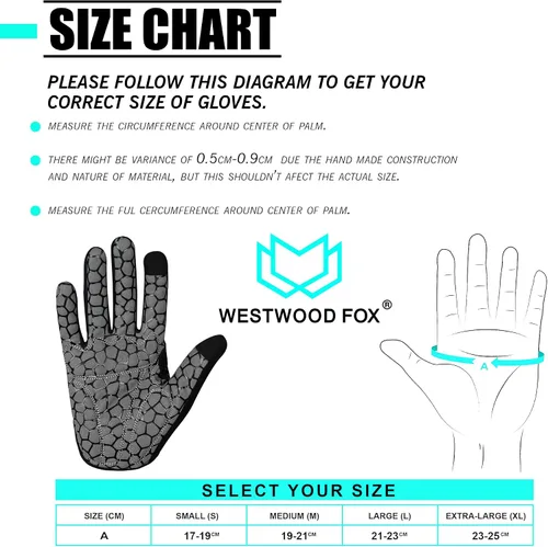 Miniatura 5 de WESTWOOD FOX Guantes de ciclismo de dedo completo, acolchados, antideslizantes para pantalla táctil, guantes de bicicleta de montaña que absorben