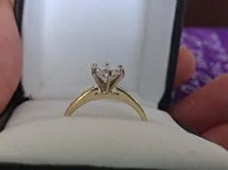 Miniatura 5 de Anillo de compromiso de boda de oro amarillo o blanco de 14 quilates