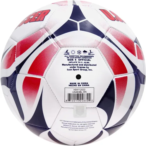 Miniatura 3 de Icon Sports Balón de fútbol oficial de la Federación de Fútbol de USA83BL-Blanco