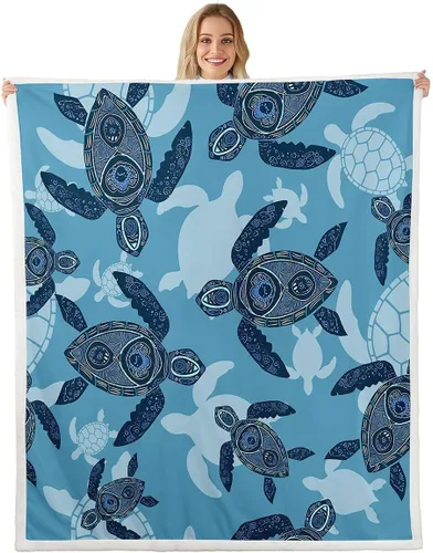 Miniatura 16 de Manta de olas oceánicas para cama, silla, retro, brújula, velero, manta náutica para decoración de dormitorio de niños, manta de vellón marino