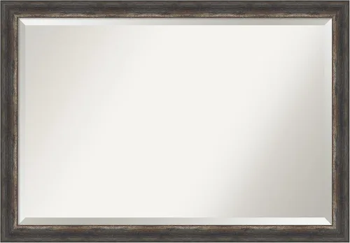 Miniatura 8 de Amanti Art Espejo de baño, espejo de pared estrecho Bark Rustic Char para usar como espejo de tocador de baño sobre el fregadero