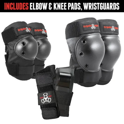 Miniatura 3 de Triple Eight Saver Series - Juego de protectores de rodillas, codos y muñecas (talla S, color negro)