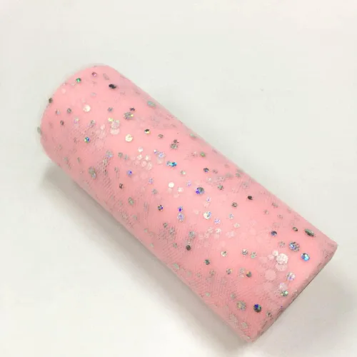 Miniatura 37 de Rollo de tul con lentejuelas con purpurina, decoración de boda, suministros de organza para fiestas de cumpleaños, carrete de tela, vestido tutú