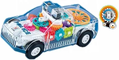 Nenekal - Caracol eléctrico transparente (amarillo) con luces intermitentes y música, cambia automáticamente de dirección, juguete de acción Bump &