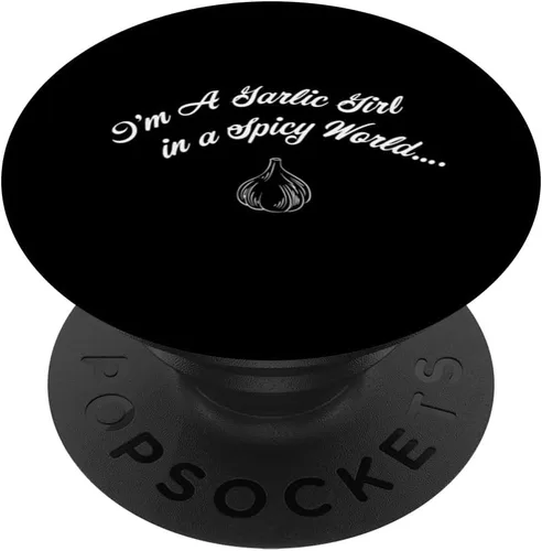 Garlic Girl Lover In A Spicy World Foodie Cooking Chef PopSockets Adhesive PopGrip