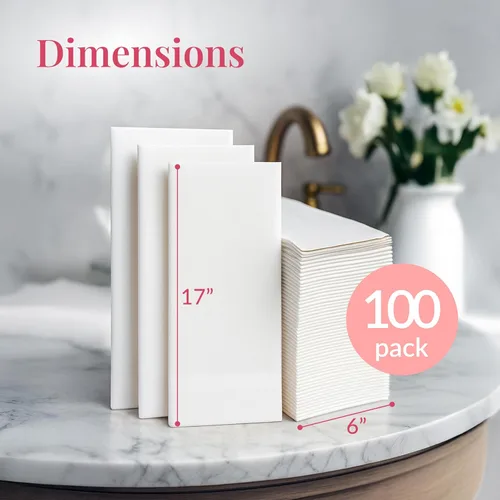 Miniatura 3 de Prestee 100 Toallas de Papel Desechables de Tacto de Lino - Toallas de Mano para Baño - Servilletas Similares a la Tela para Bodas, Eventos y Cenas
