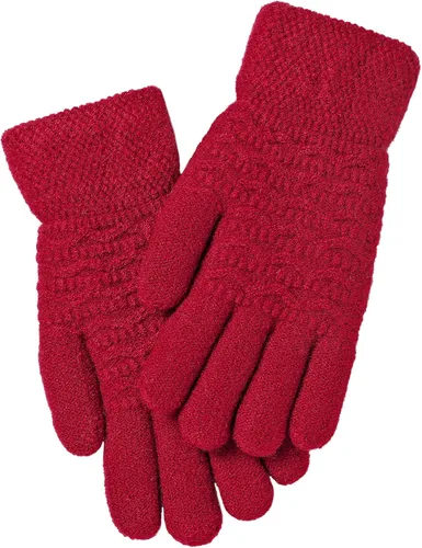 Miniatura 23 de Guantes de invierno cálidos para pantalla táctil para mujer, guantes térmicos de punto de lana con forro polar para clima frío