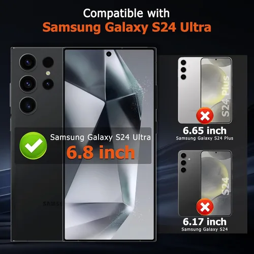 Miniatura 8 de LYWHL Paquete de 3 protectores de pantalla para Samsung Galaxy S24 Ultra, película de hidrogel de TPU flexible y duradera, protección de cobertura