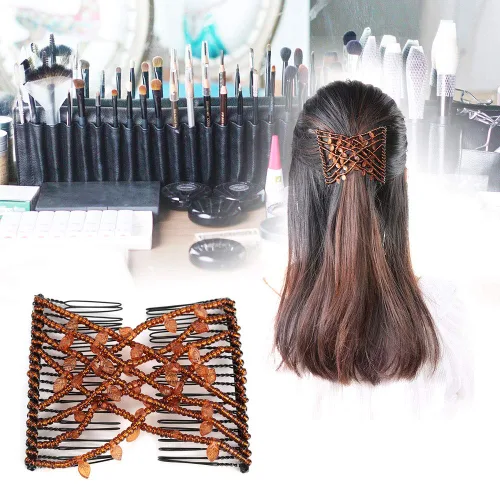 Miniatura 2 de Pinza para el cabello con perlas, peine elástico, pinzas para el cabello mágicos, peines de pelo perlas, peines elásticos para el cabello, pinzas