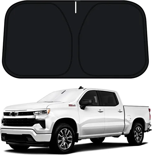 Miniatura 20 de D-Lumina Parasol para parabrisas Dodge RAM 1500 2019-2024 2025, parasol para ventana delantera, protector de visera para RAM 1500 CrewCab, camioneta