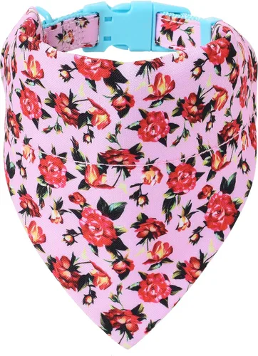 Miniatura 29 de Mile High Life Collares para perras hembras Lindo collar bandana Collares de tela de polialgodón suave para perros medianos Patrón de flores