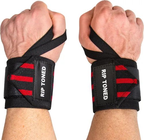 Miniatura 16 de Rip Toned Muñequeras de 18" – Correas de muñeca respaldadas por la USPA para levantamiento de pesas – Soporte de muñeca de calidad – Ajustables, Rojo