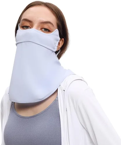 Miniatura 7 de Polaina para el cuello, bufanda facial UPF 50+, pasamontañas, pañuelos de tela con bucles para las orejas