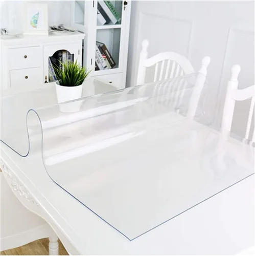 Mantel transparente de PVC transparente para mesa, cubierta protectora de plástico impermeable para escritorio, almohadillas de mesa de vidrio