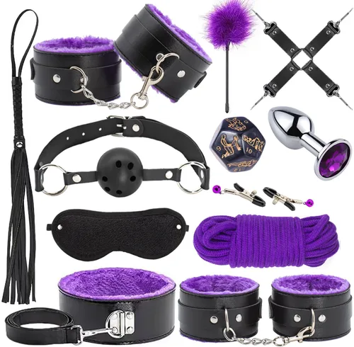Miniatura 8 de Restricciones de Bondage BDSM para Juguetes de Adultos, 12 Piezas de Equipo de Bondage y Accesorios Juguetes Sexuales para Mujeres y Parejas