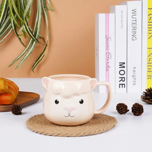 Miniatura 8 de Taza de Café de Cerámica ToCooTo de 14 oz con Diseño de Llama, Taza de Café 3D de Porcelana para Té, Taza de Noveldad para Mujeres, Regalos