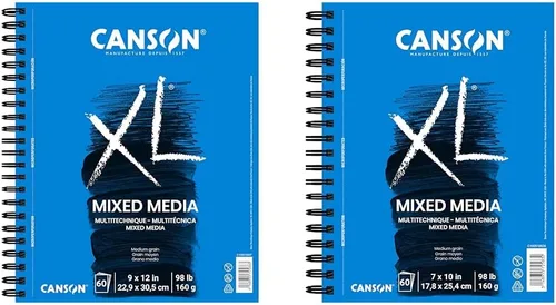 Miniatura 5 de Canson XL Series Cuaderno de Media Mix, Textura Rugosa, Alambre Lateral, 7x10 pulgadas, 50 Hojas – Papel de Arte Grueso para Acuarela, Gouache