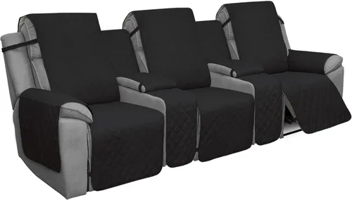 Easy-Going - Funda reclinable con consola, funda de sofá reversible para sala de estar, funda de sofá dividida para cada asiento con correas