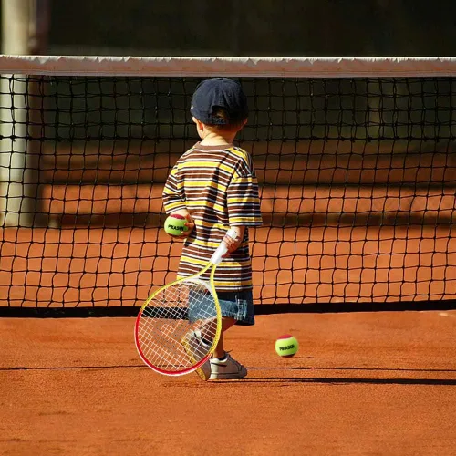 Miniatura 7 de Raqueta de tenis para niños de 17 a 25 pulgadas, el mejor kit de inicio para niños de 4 años en adelante con bolsa de correa para el hombro y mini