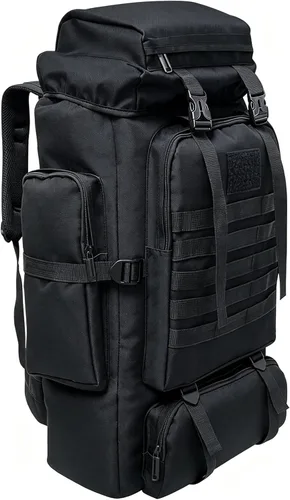 Miniatura 10 de 80L/100L senderismo mochila hombres camping mochila grande al aire libre viaje militar táctica Molle Trekking bolsa mujeres