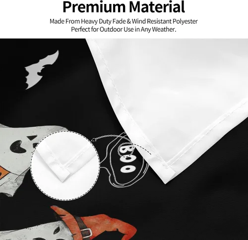 Miniatura 5 de Bandera fantasma boo – Decoración de Halloween para exteriores de 3 x 5 pies para suministros de fiesta en interiores