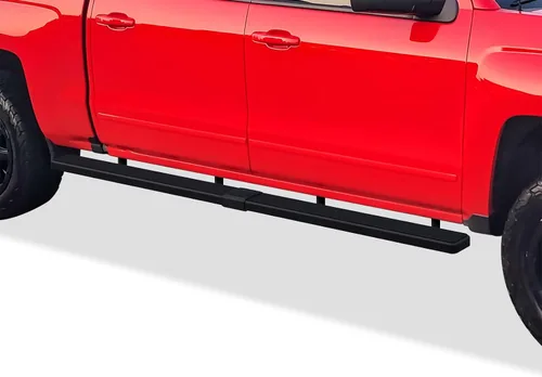 Miniatura 14 de APS Estribos de Acero Inoxidable 304 (Plata Pulida 6 pulgadas) Barras Nerf Compatibles con Chevy Silverado GMC Sierra 1500 2007-2018 y 2500 HD 3500