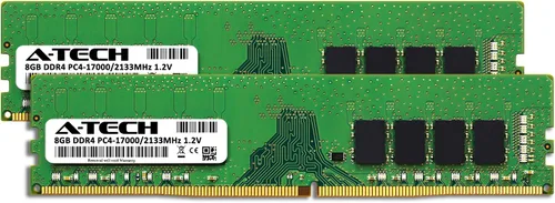 Miniatura 2 de A-Tech Módulos de memoria RAM de escritorio de 16 GB (2 x 8 GB) DDR4 2133 MHz UDIMM PC4-17000 (PC4-2133P) CL15 DIMM no ECC