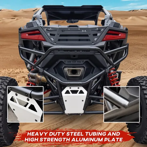 Miniatura 5 de SAUTVS Parachoques trasero XL para Polaris RZR PRO R 2022-2026, más ancho, combinado, resistente, extendido, modo selva completo y modo desierto