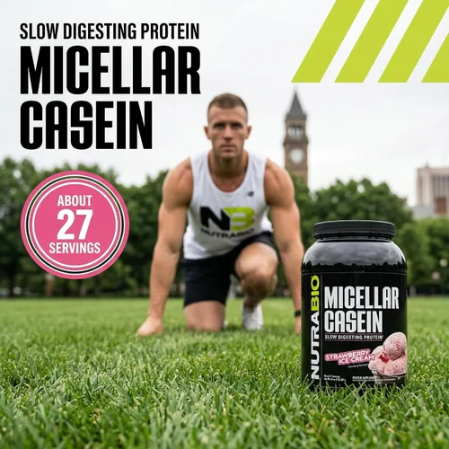 Miniatura 7 de NutraBio Proteína en polvo de caseína, polvo de casien micelar, 0.88 onzas de proteína de digestión lenta, ayuda a mantenerte lleno, recuperación