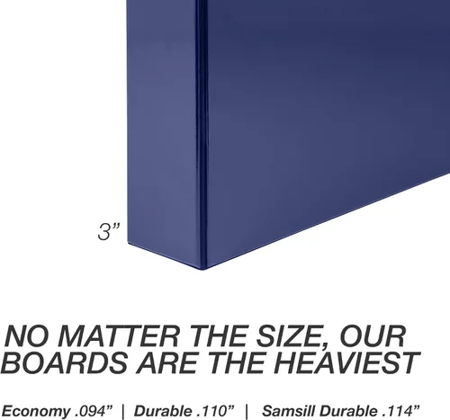 Miniatura 391 de Samsill - Carpeta duradera de 5 pulgadas, fabricada en los Estados Unidos, con anillos en D, transparente y personalizable, color blanco