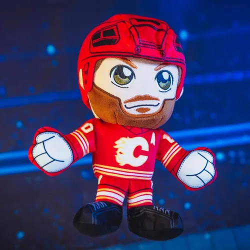 Miniatura 4 de Bleacher Creatures Calgary Flames Jonathan Huberdeau - Peluche sentado de 8 pulgadas de la NHL Kuricha - Superestrella de la NHL inspirada en Chibi