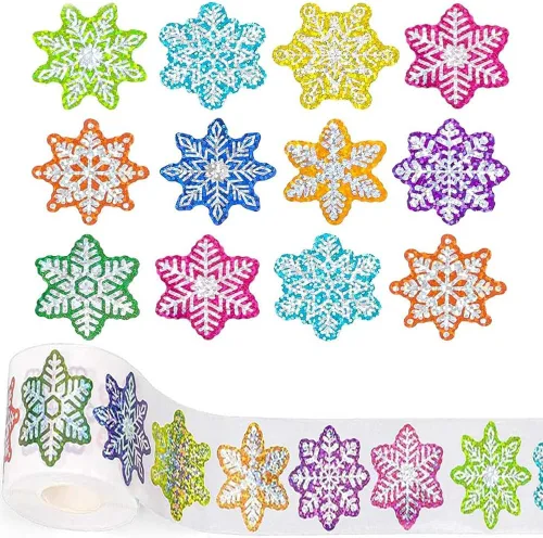 Miniatura 18 de 500 piezas de rollo de calcomanías lindas de patas de perro en glitter, etiquetas adhesivas de huellas de perro negro, etiquetas de vinilo