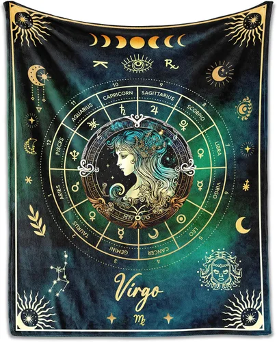 Miniatura 23 de Manta Acuario para Regalos, 40" x 30" Manta Rectangular de Franela del Zodiaco Acogedora, Regalo para Niños Niñas Adolescentes Mujeres Hombres