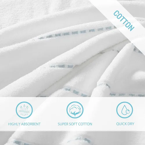 Miniatura 3 de Tommy Bahama - Toallas de baño, suaves y altamente absorbentes, esenciales para el baño, certificado Oeko-Tex (Ridley azul sólido, 3 piezas)