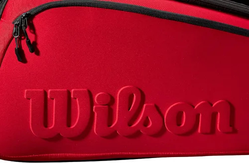 Miniatura 4 de Wilson Clash V2 Super Tour - Bolsa para raqueta de tenis, color rojo y negro, con capacidad para hasta 15 raquetas