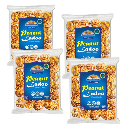 Miniatura 14 de Rani Peanut Ladoo (caramelo frágil de maní redondo) 7 onzas (7.05 oz) ~ Todo natural Vegano Sin colores Apto para gluten Kosher Origen