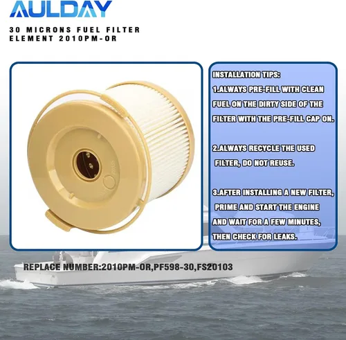 Miniatura 4 de 2010PM-OR 8 piezas AULDAY de 30 micrones de repuesto para turbina 500FH 500FG Marine 500 Series 500FG30 500FG1230 500FG2430 y 75500FGX30